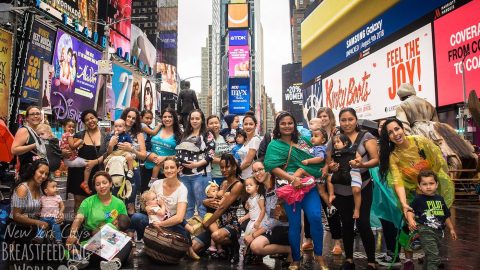 Breastfeeding mothers took over Times Square once again